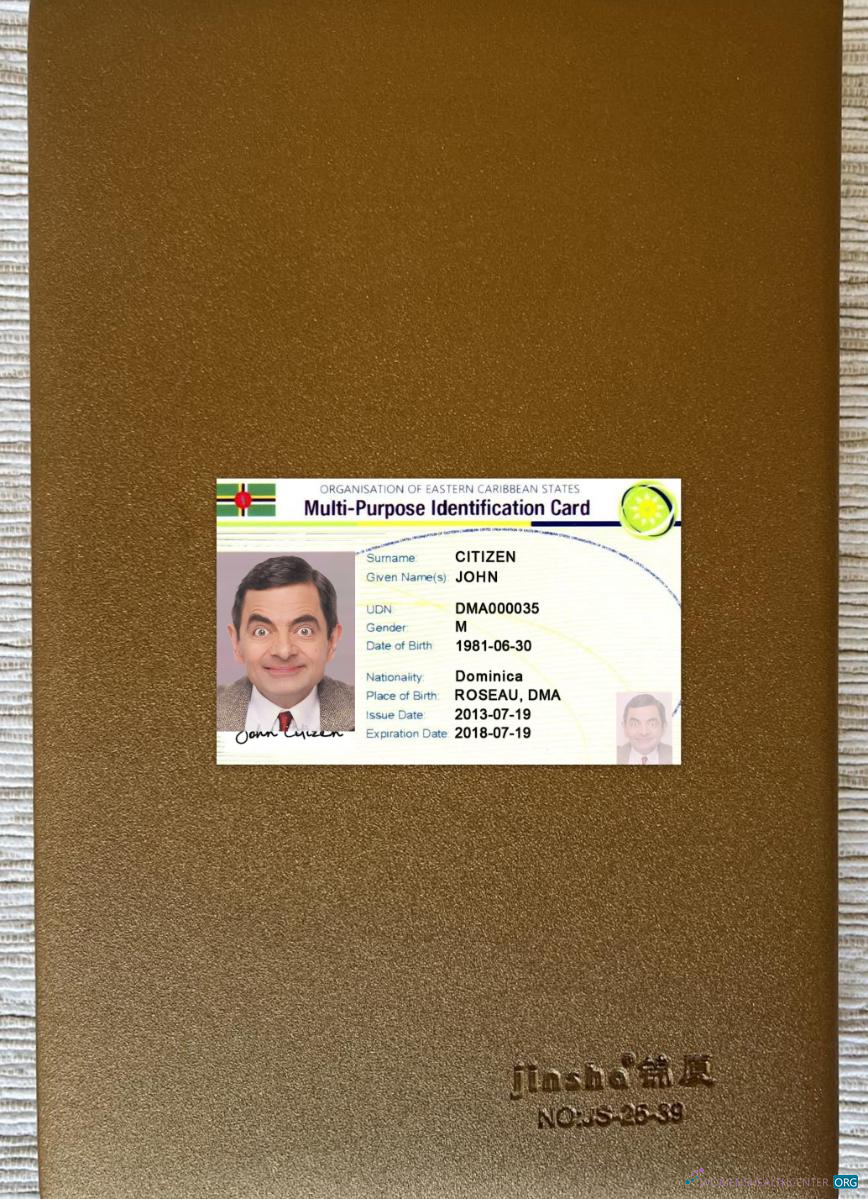 Download Eastern Caribbean States multi purpose indentification card photolook front Photoshop template